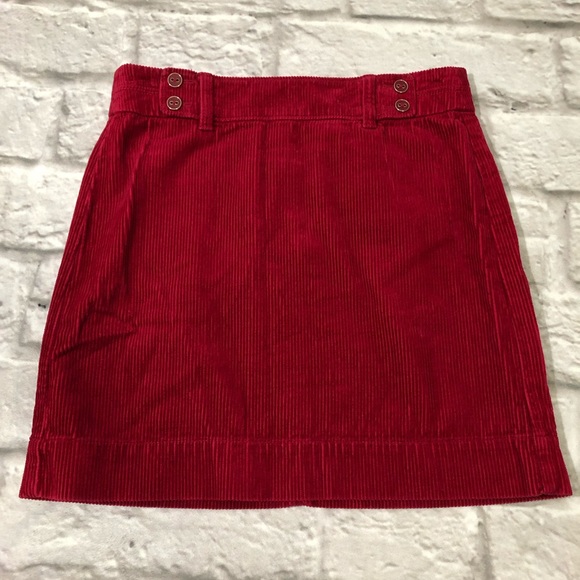 LOFT Dresses & Skirts - LOFT Red Corduroy Skirt